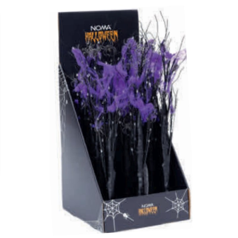 Noma Haunted Halloween Tree with Spiders & Lights - 60cm