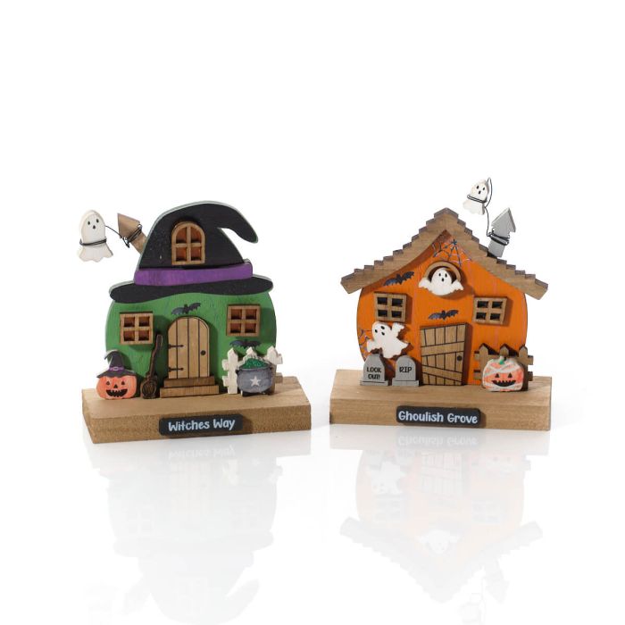 Spooktacular Spooky House Block Ornament