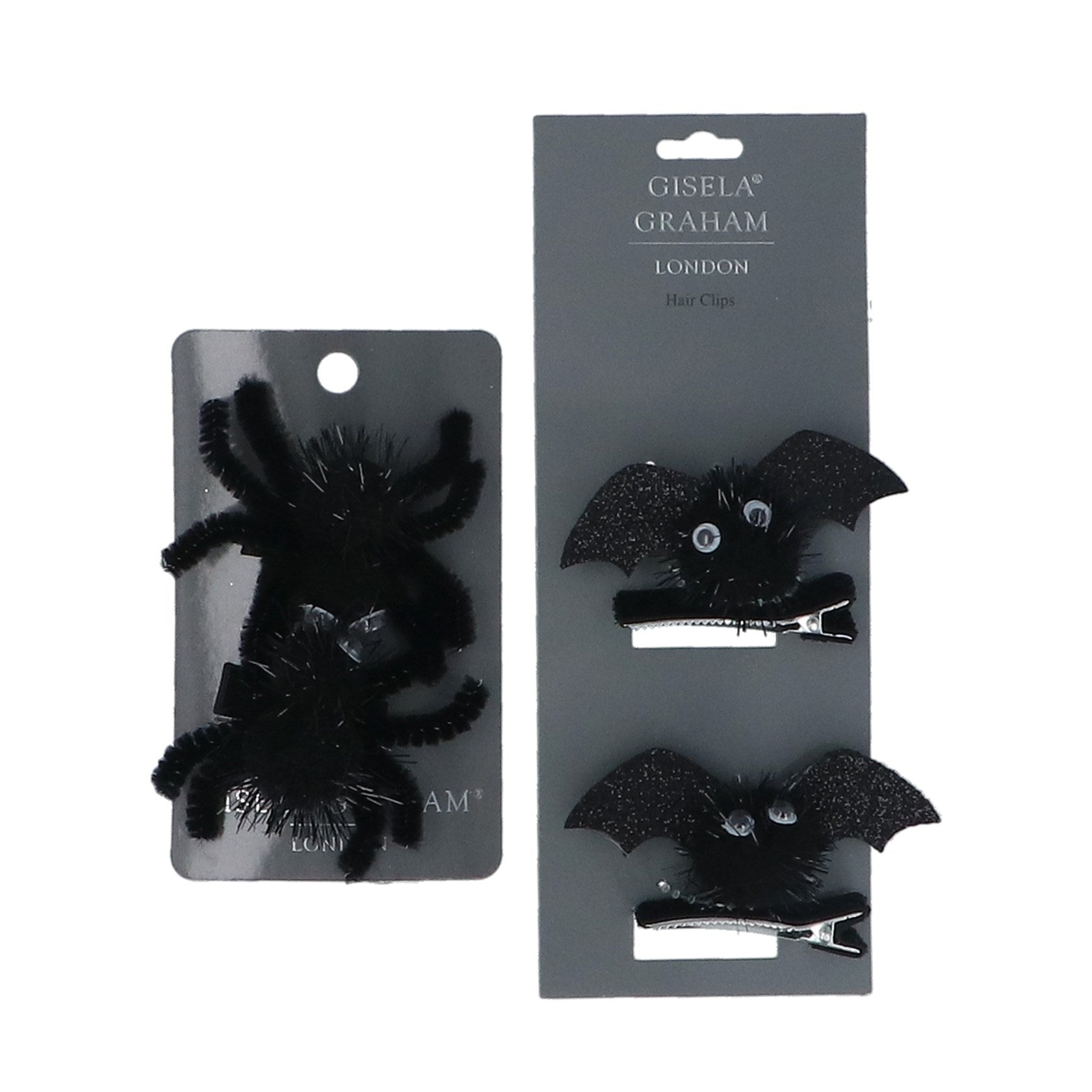 Gisela Graham Pack of 2 Bat or Spider Hairclips