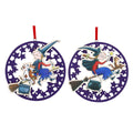 Gisela Graham - Room on The Broom Flat Hanging Ornament 10cm