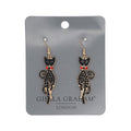Gisela Graham - Spooky Halloween Cat Earrings 6cm