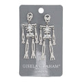 Gisela Graham - Spooky Halloween Skeleton Earrings 8cm