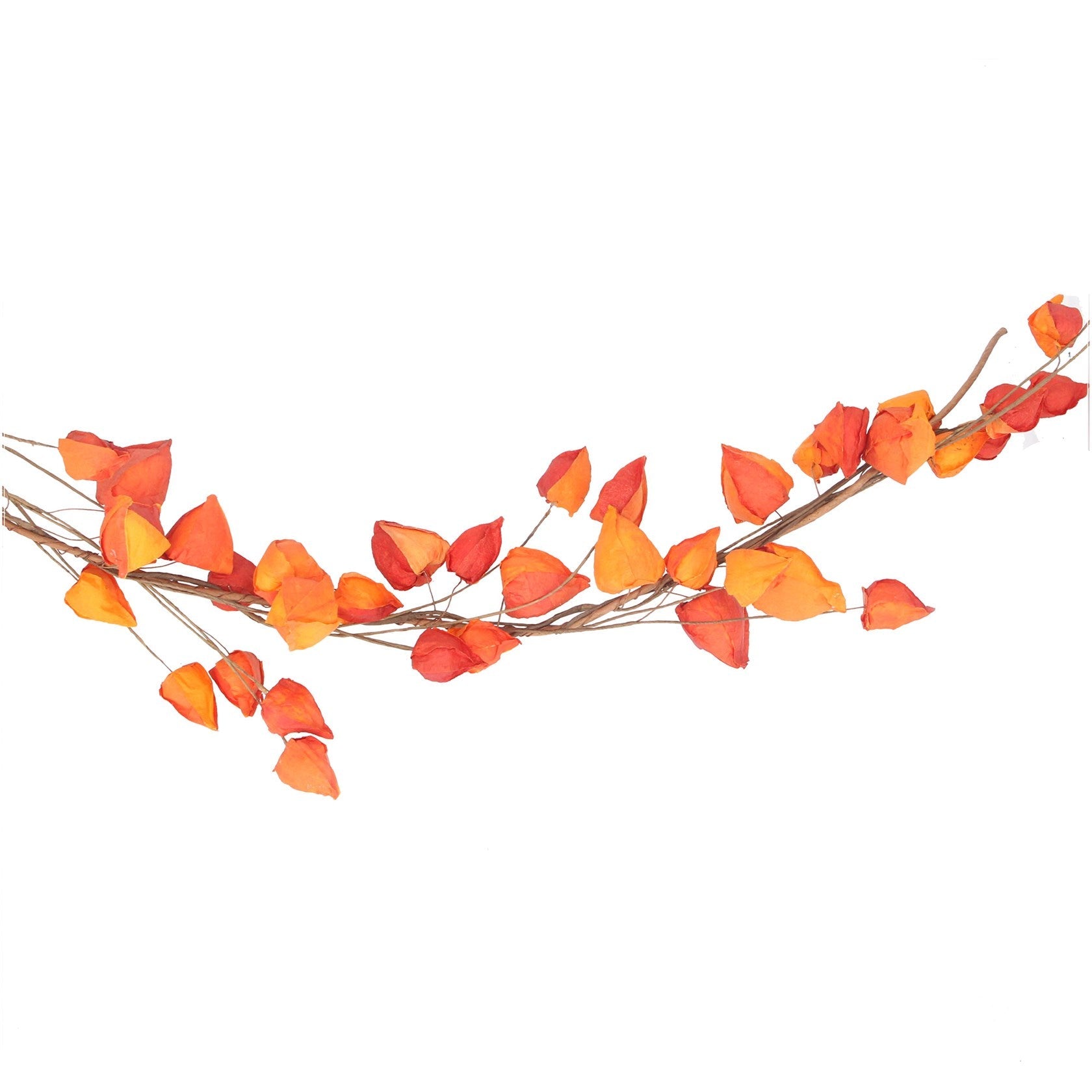 Gisela Graham Orange Physalis Artificial Garland - 180cm