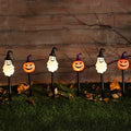 6 Spook Halloween Ghost & Pumpkin Garden Stake Lights