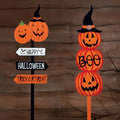 Halloween Pumpkin Sign Stake