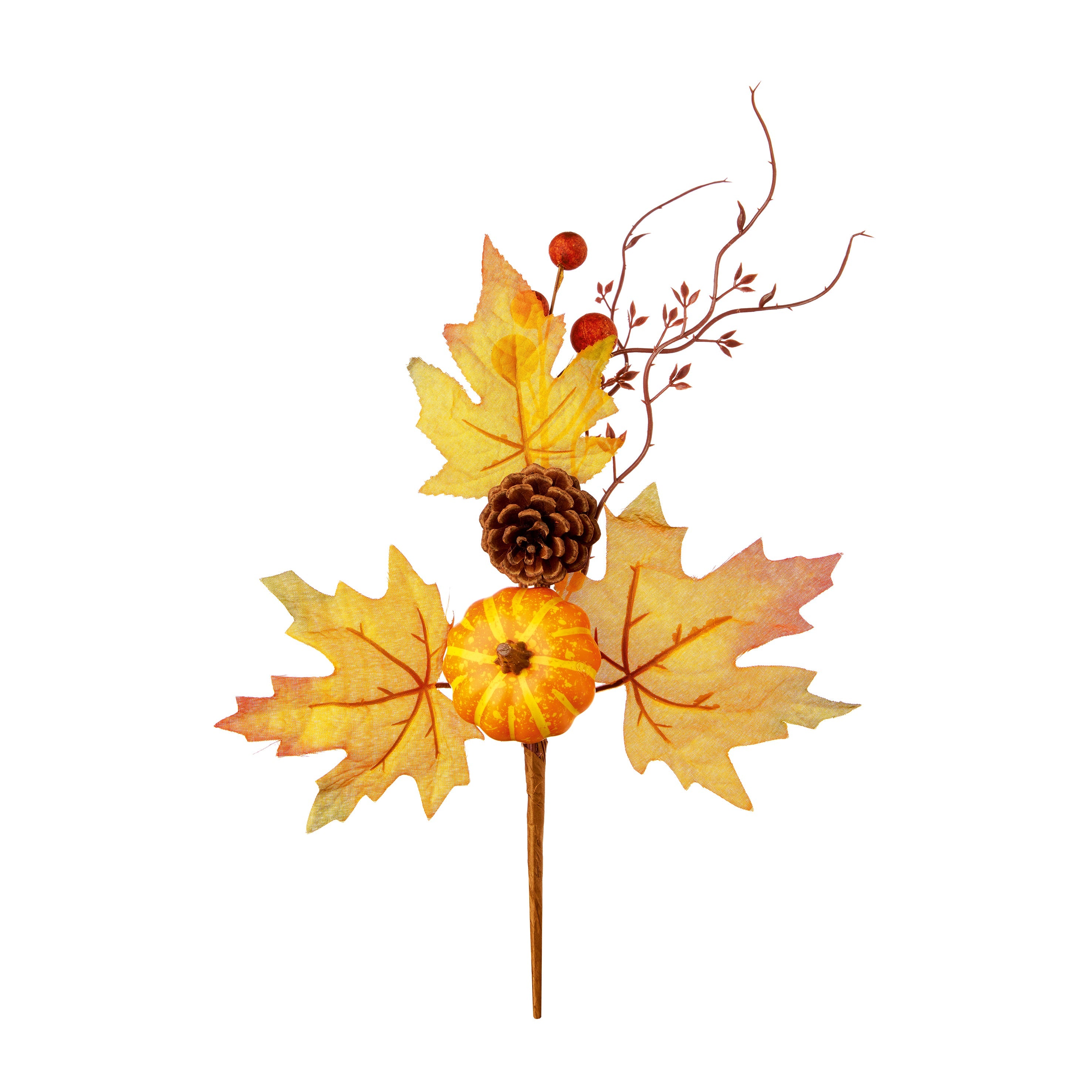 Autumn Leaf Pumpkin Pick - 38cm