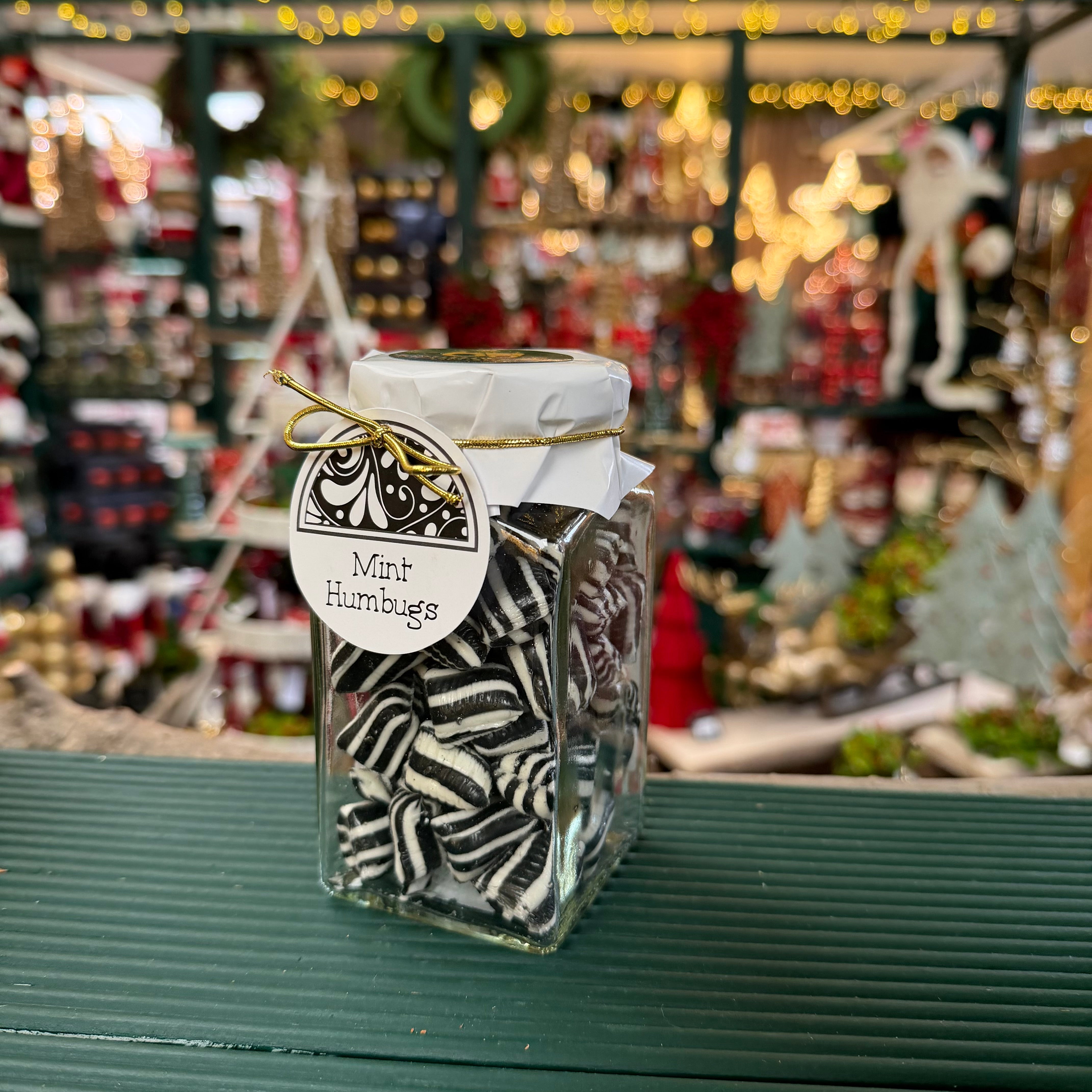 Southwood Farmshop - Glass Jar of Mint Humbugs 210g