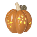 Orange Pumpkin Tea Light Holder - 13cm