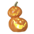 Ceramic LED Pumpkin Heads - 18.3cm