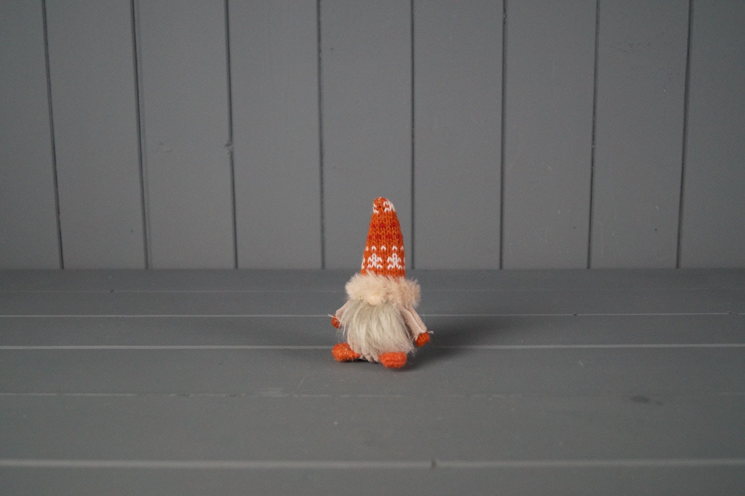 Small Autumn Orange Fabric Gonk - 11cm
