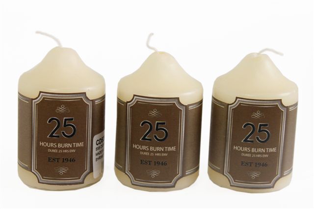 Overdipped Church Pillar Candle - 7.5cm