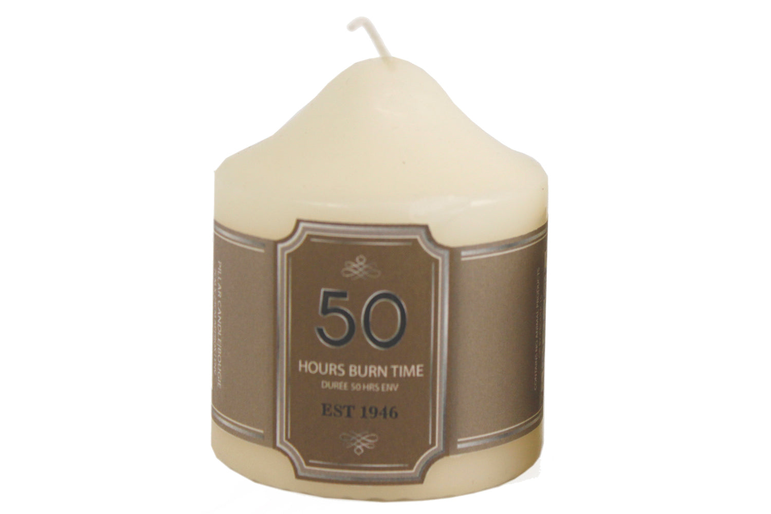 Overdipped Wide Church Pillar Candle - 8cm