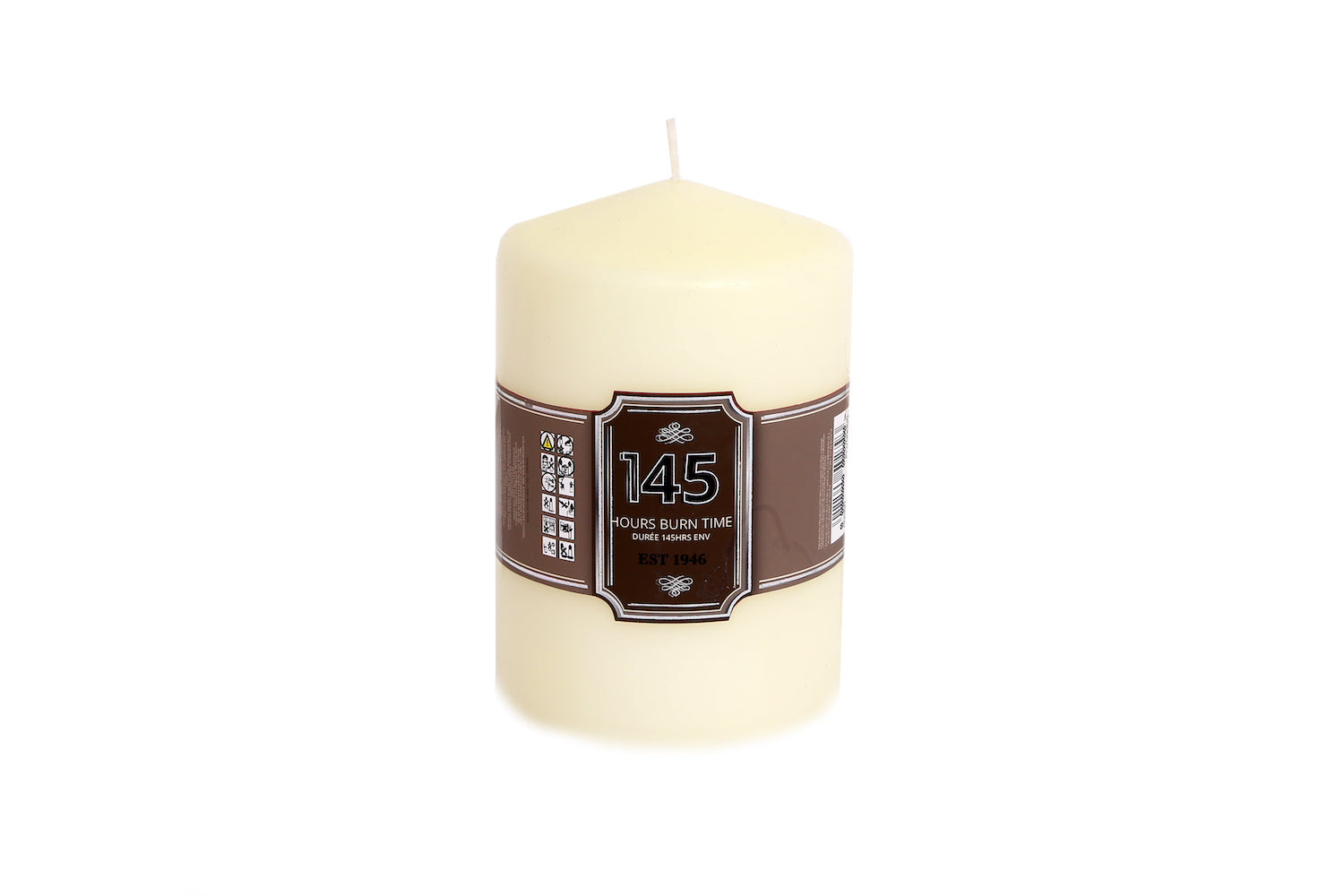 Cream Wax Pillar Candle - 15x10cm