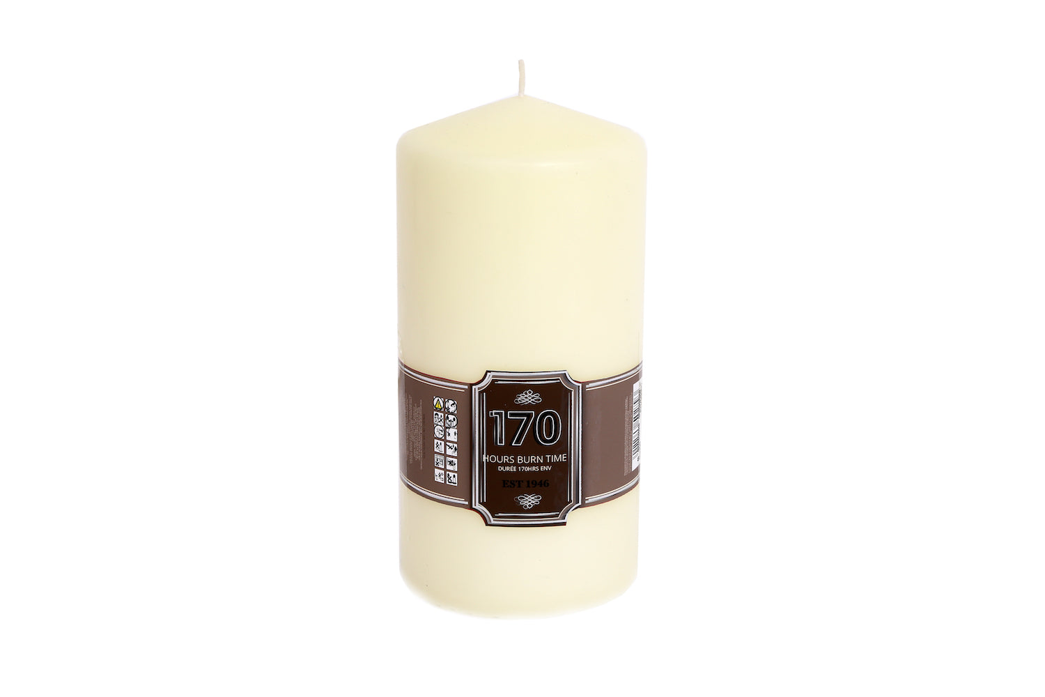 Thick Cream Pillar Candle - 20cm