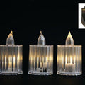LED Ribbed Acrylic Candle