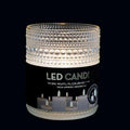 Textured Glass LED Light Up Candlepot with Blowout Sensor - 10cm