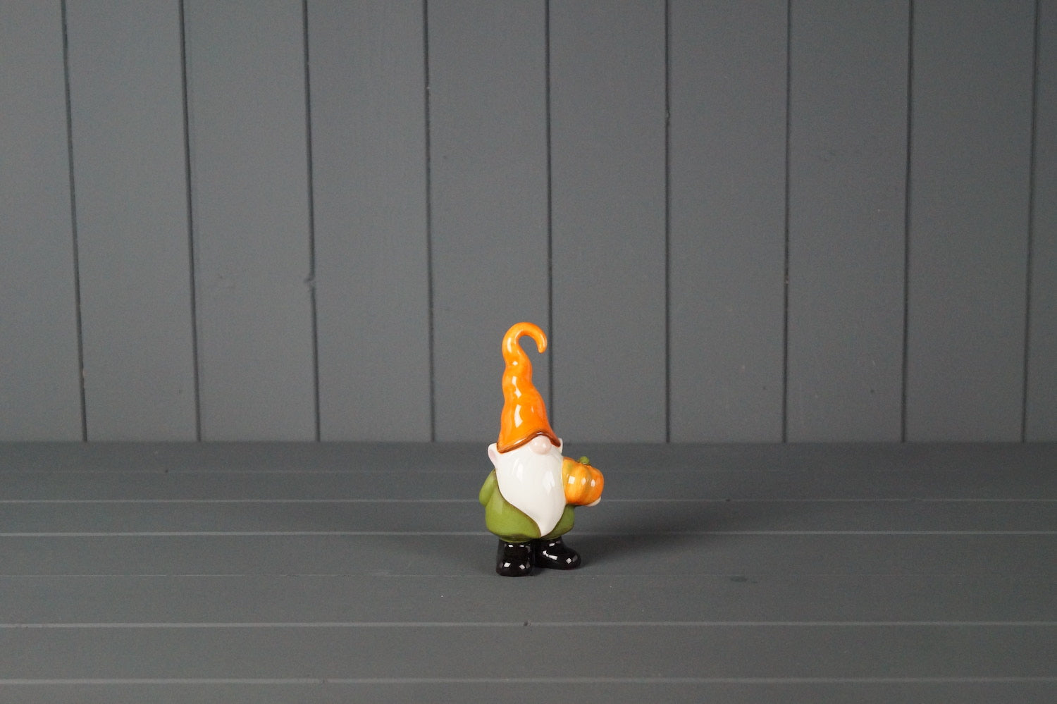 Ceramic Autumn Gonk with Pumpkin - 14cm
