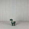 Dark Green and White Ceramic Reindeer Decoration - 14.9cm