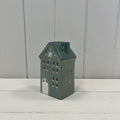 Green Ceramic LED House with Single Snowflake