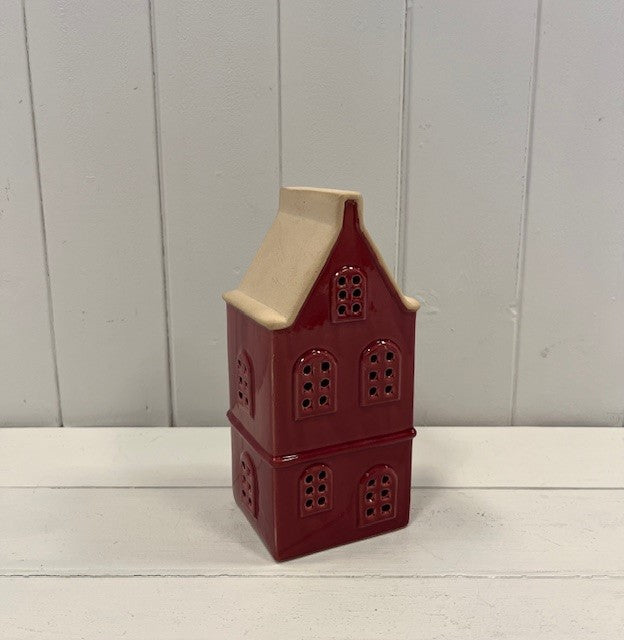 Medium Red Ceramic LED Townhouse with Sand Roof