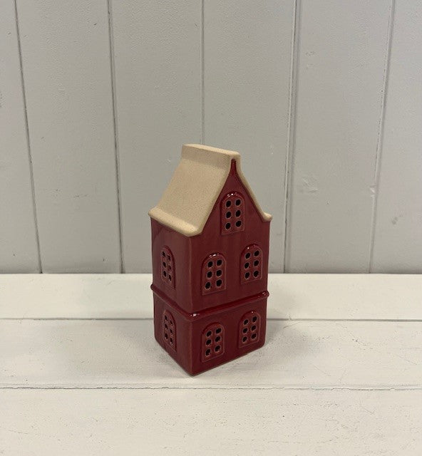 Small Red Ceramic LED Townhouse with Sand Roof