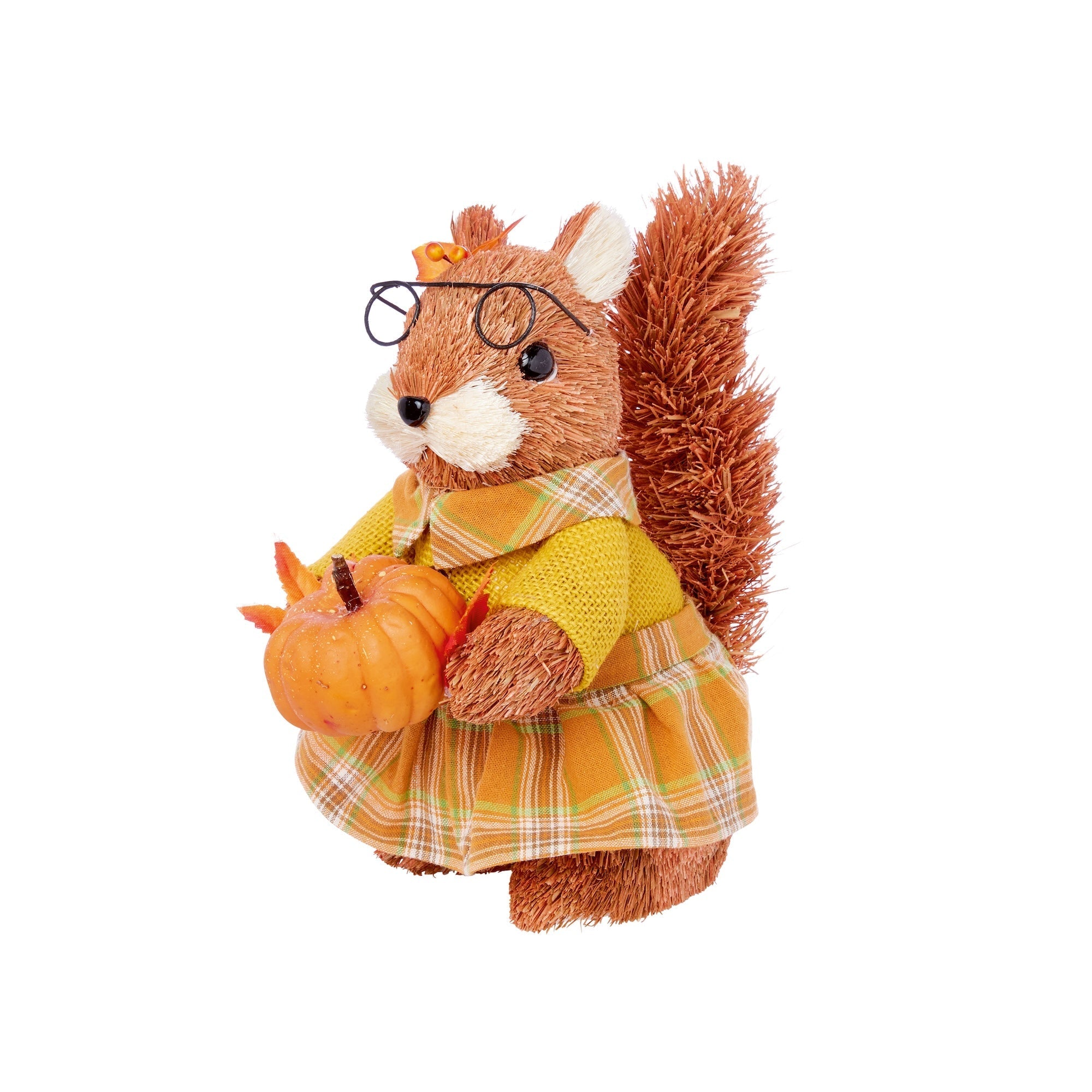 Girl Squirrel with Pumpkin 23cm