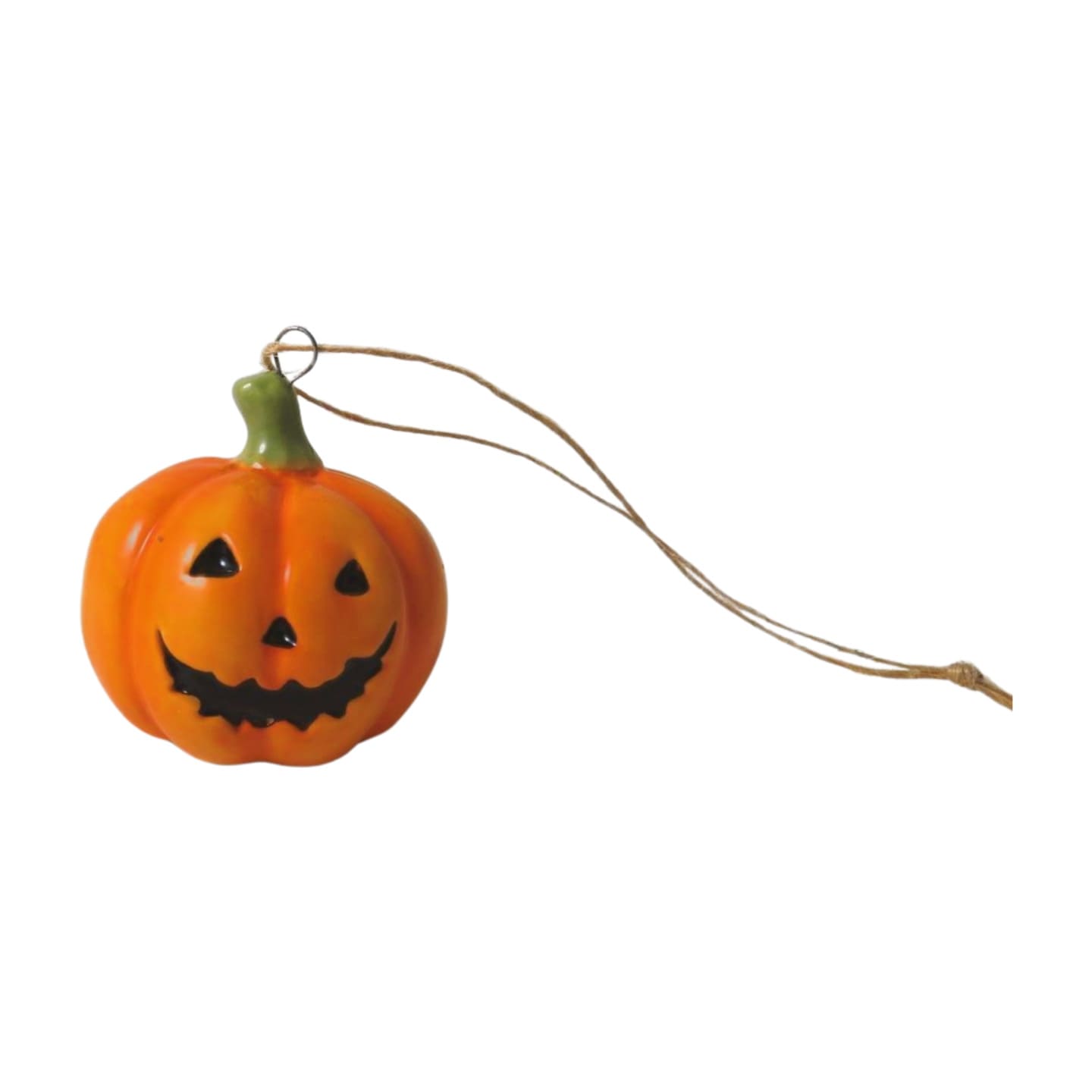Halloween Ceramic Pumpkin Tree Decoration - 4.5cm