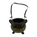 Ceramic Witches Brew Black Cauldron Ornament - 5cm