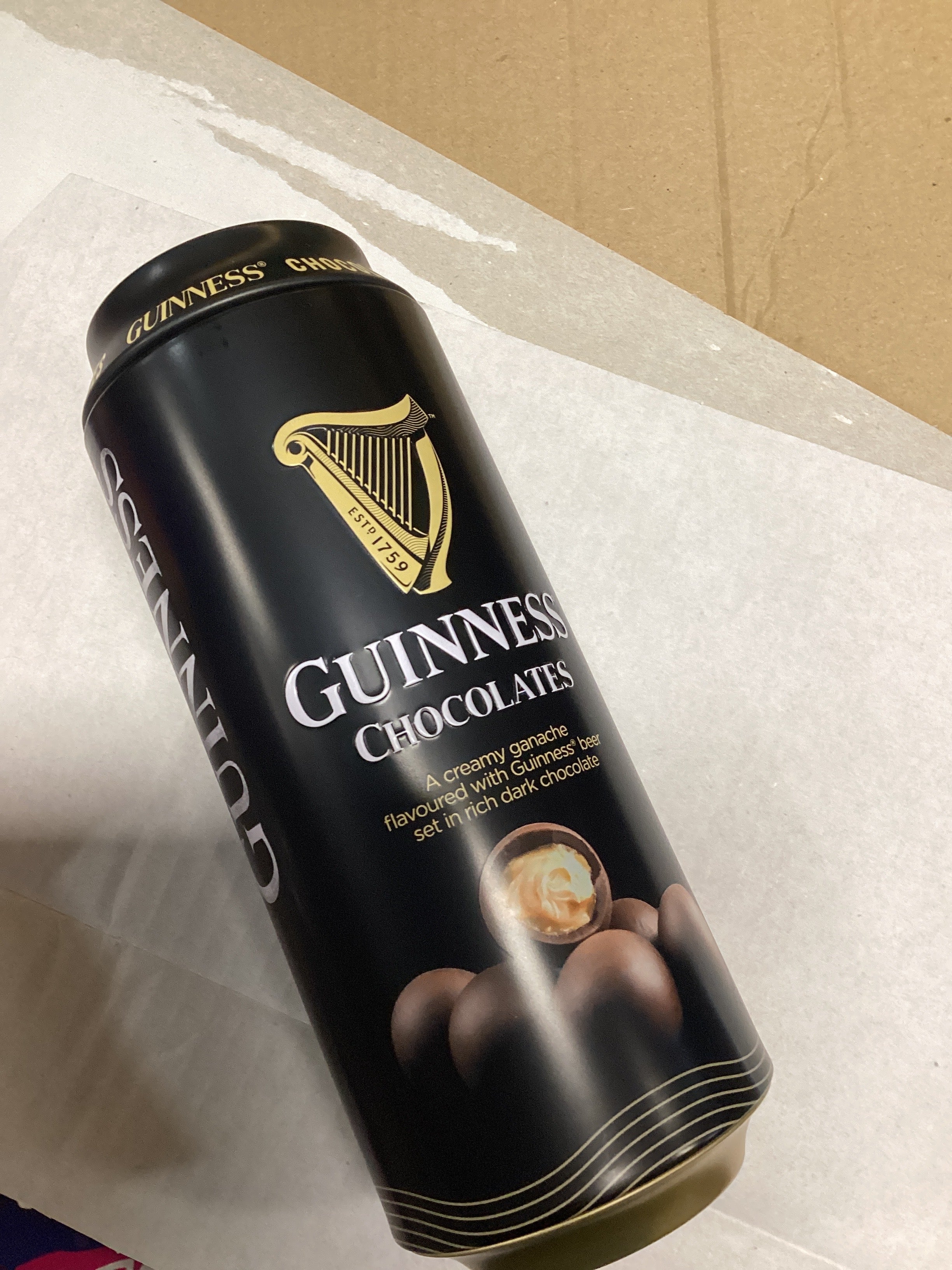 Guinness Dark Chocolate Truffles Can 125g