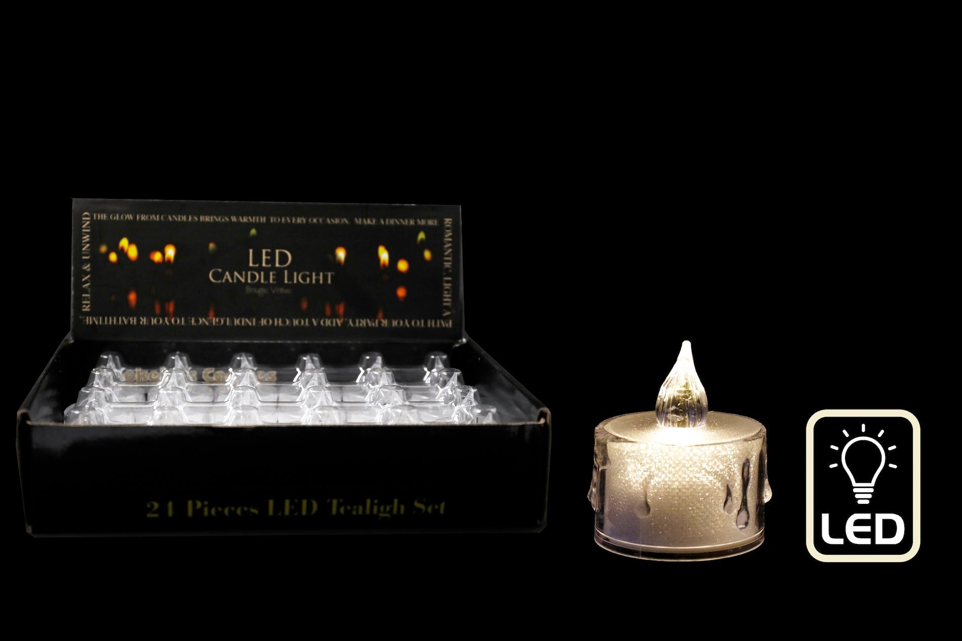 Small Light Up LED Drip Effect Candle