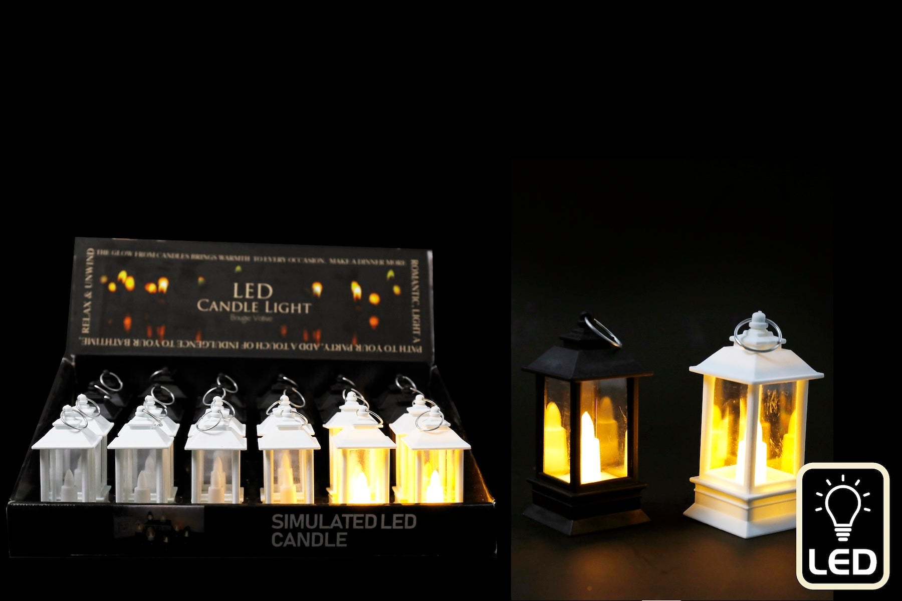 Small LED Light Up Candle Lantern