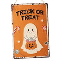 Hanging Trick or Treat Metal Sign - 30cm