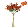 Gisela Graham - Dark Orange Orange Miniature Stems Set of 5