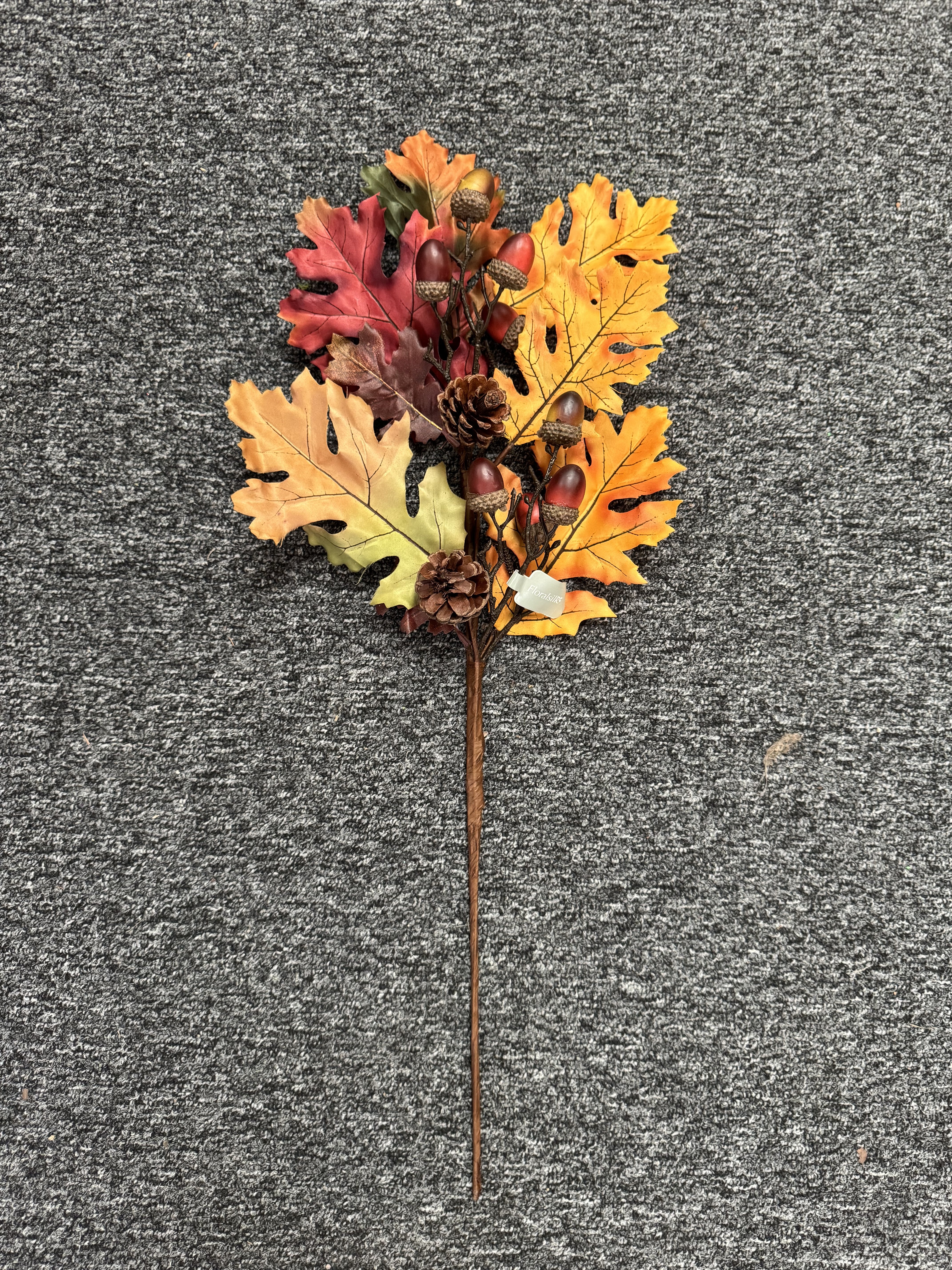 Pine Cone & Autumn Maple Leaf Spray