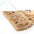 Wood Cheese Board & Mouse 18x16 cm