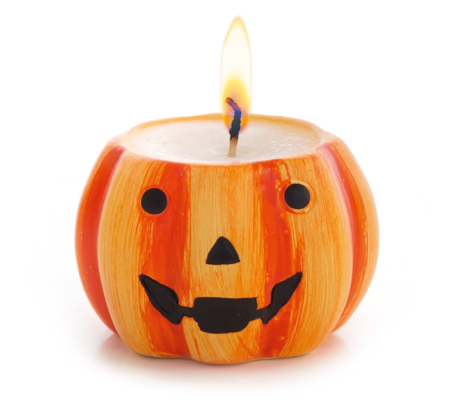 Spooky Halloween Ceramic Pumpkin Candle