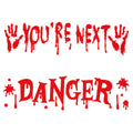 Danger, You're Next Blood Dripping Window Gel - 48cm