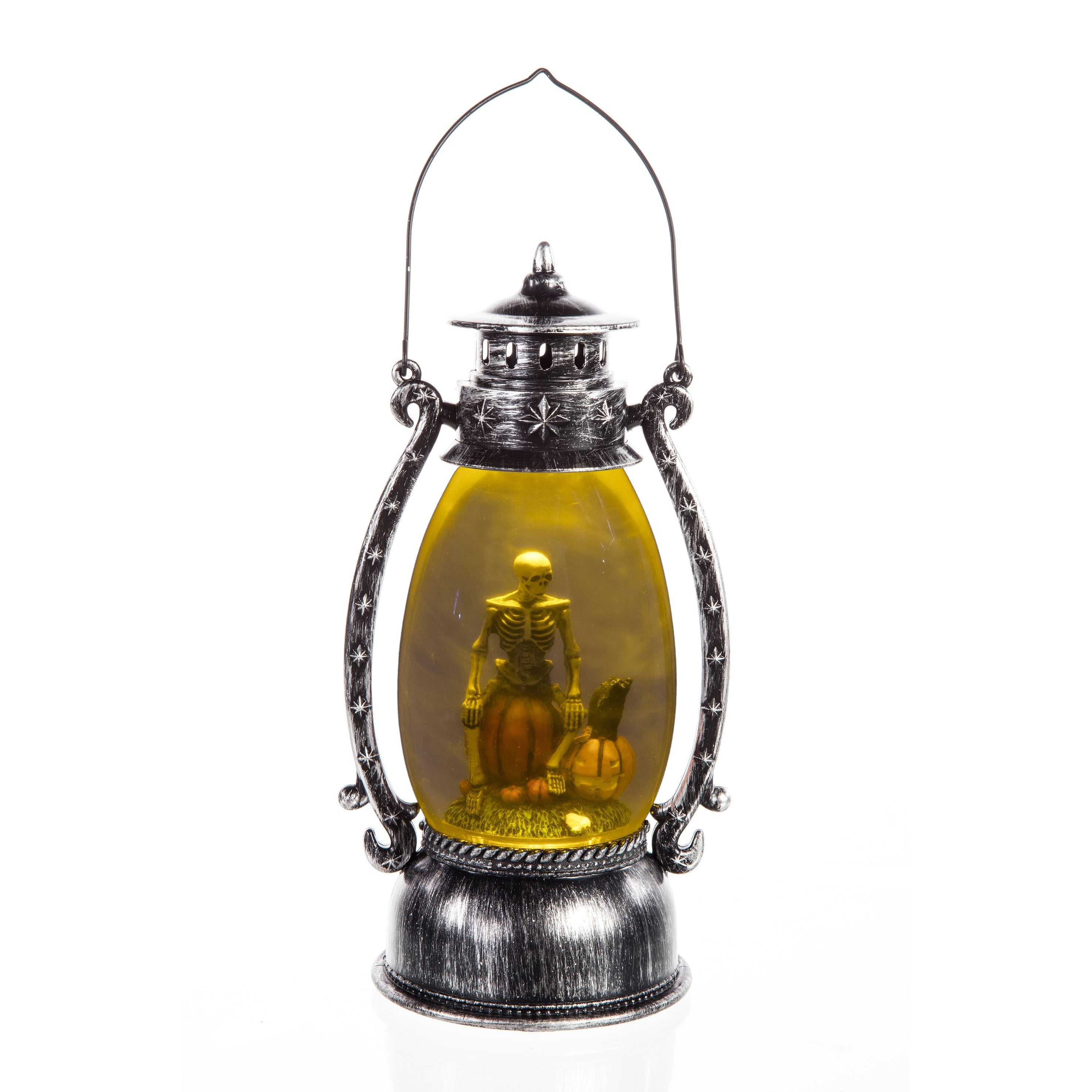 Premier Halloween Lantern Smoke Effect Water Spinner with Skeleton Scene