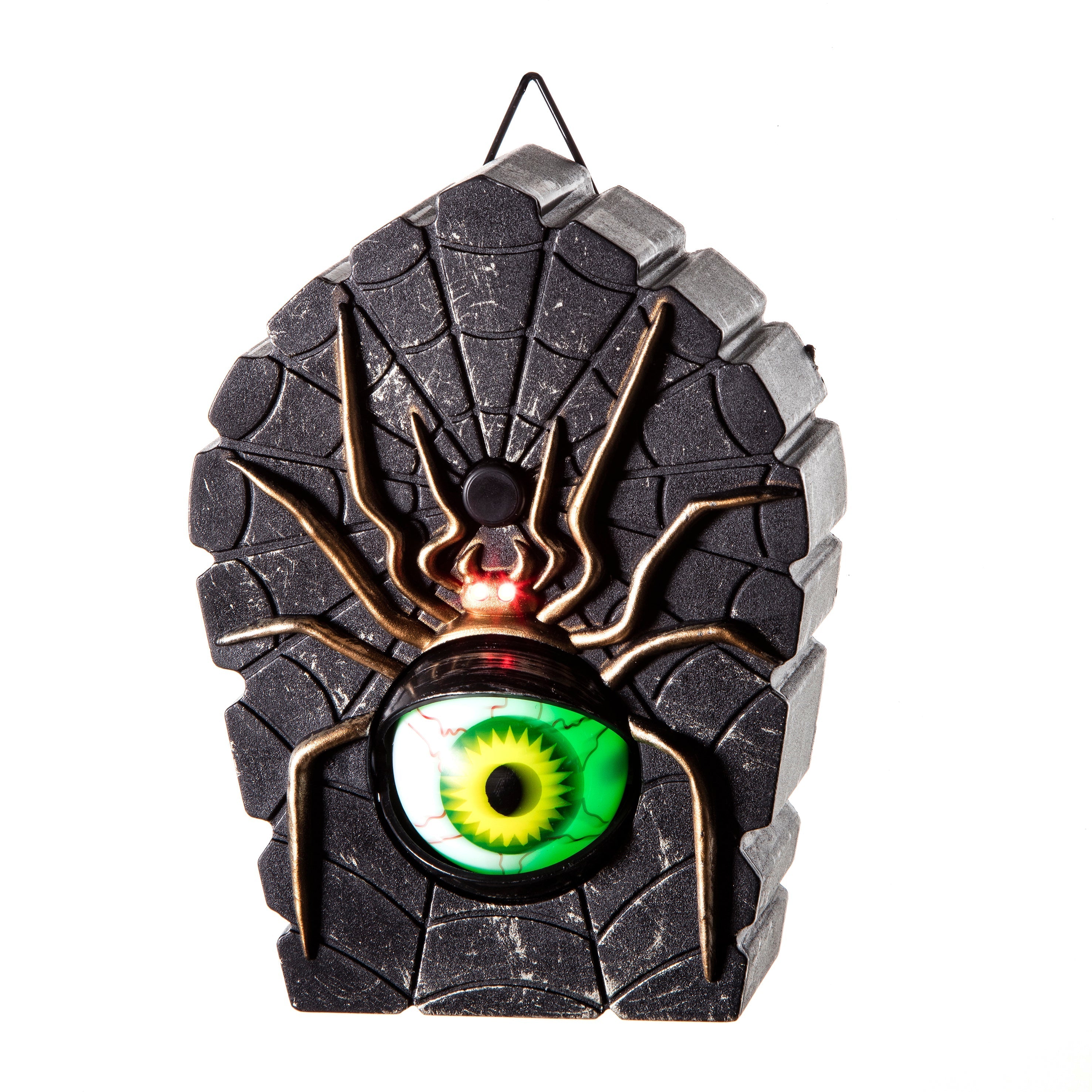 Premier Animated Spider Halloween Moving Eyeball Doorbell Decoration