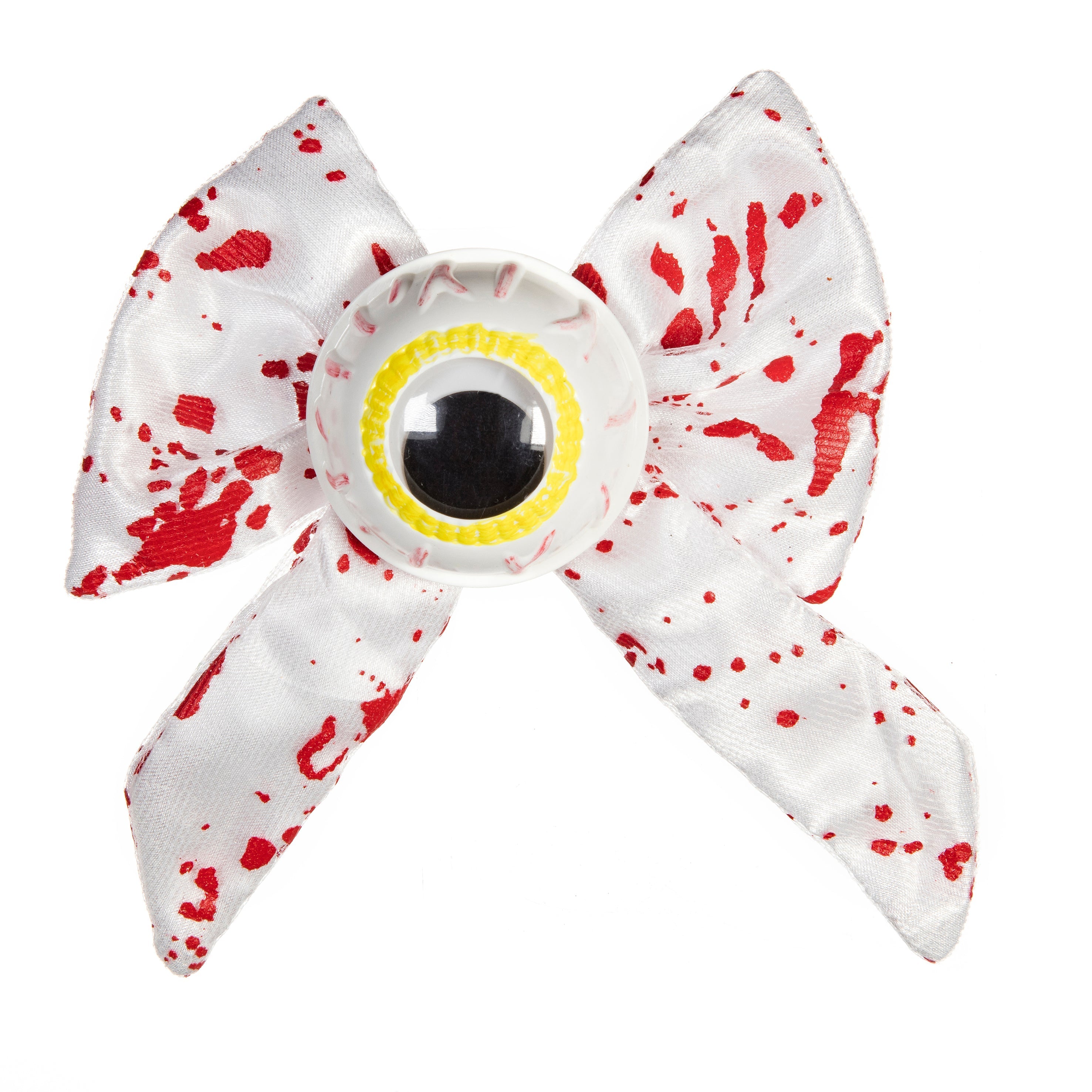 Halloween White Bloody Bow with Eyeball Hair Clip