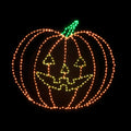 Premier Halloween Pumpkin FlexiBright Metal Frame Wall Decoration with 280 LEDs 82cm