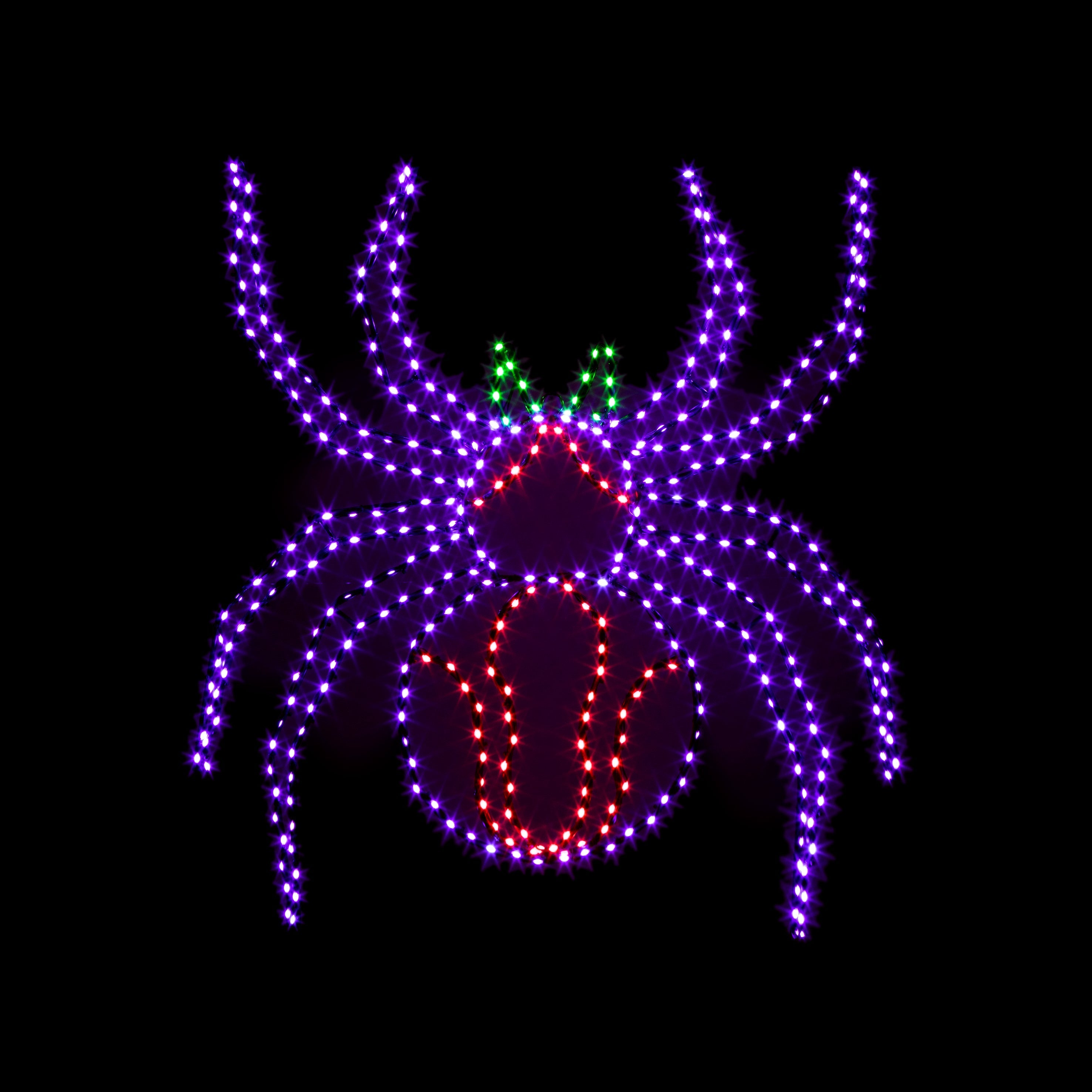 Premier Halloween Spider FlexiBright Metal Frame Wall Decoration with 399 LEDs 76cm