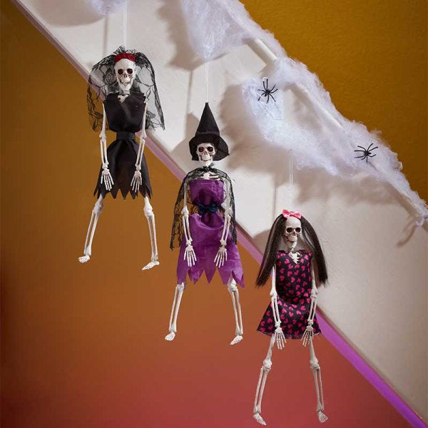 HalloWitch Dressed Skeleton Hanging Decoration - Individual