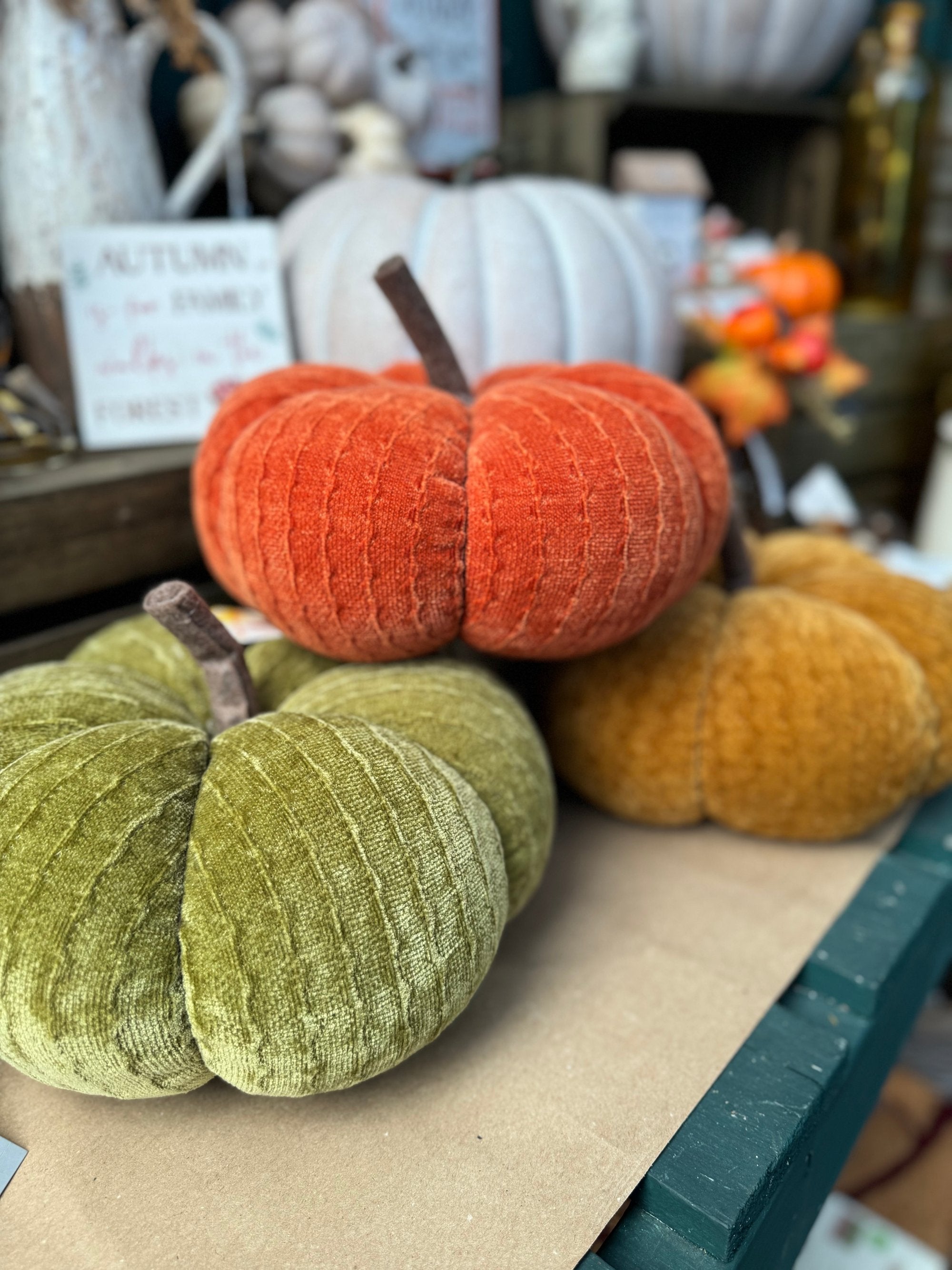 Large Autumn Fabric Pumpkin