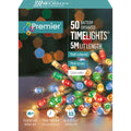 Battery Operated Multi Action Multi Coloured LED Timelights Clear Cable