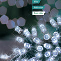 Battery Operated Multi Action Cold / Cool White LED Timelights Green Cable