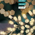 Battery Operated Multi Action Warm White LED String Time Lights Green Cable