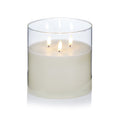 Special Offer Large Triple Flame Clear Glass Candle LED