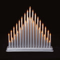 Premier Warm White Modern Candle Bridge Tower / Candle Arch Silver - 34cm