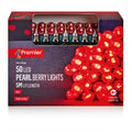 Premier Red Multi Action Pearl Berry 50 LED Lights